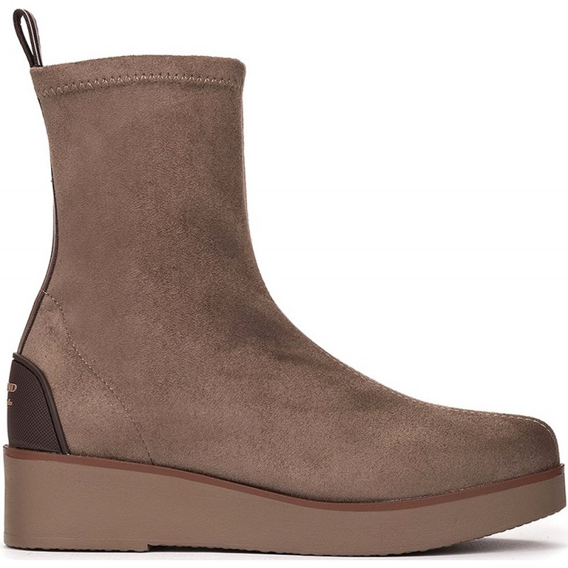 Botte pour femme de PEDRO MIRALLES 26425 en daim stretch TAUPE
