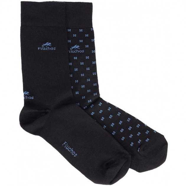 CHAUSSETTES LONGUES FLEURIES CA0009 NAVY_BLACK CHAUSSETTES LONGUES FLEURIES CA0009 NAVY_BLACK