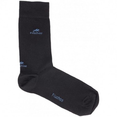CHAUSSETTES LONGUES FLEURIES CA0009 NAVY_BLACK