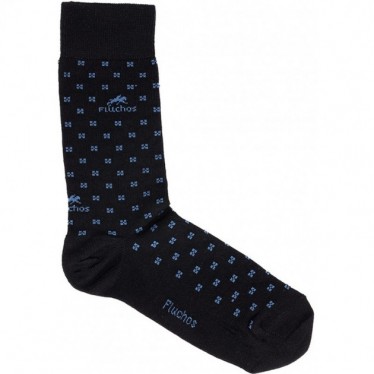 CHAUSSETTES LONGUES FLEURIES CA0009 NAVY_BLACK