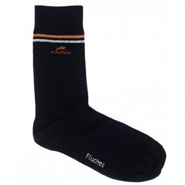 CHAUSSETTES LONGUES FLEURIES CA0009 NAVY_RAYAS