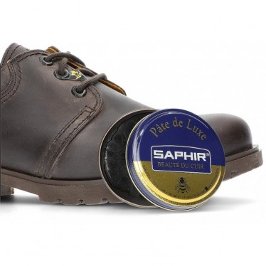 CIRE POUR CHAUSSURES AVEC CUIR LISSE SAPHIR AVEL16320 DARK_BROWN
