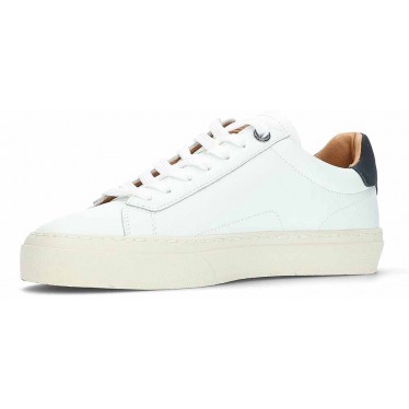 Baskets en cuir Pepe Jeans pour homme PMS30930 WHITE