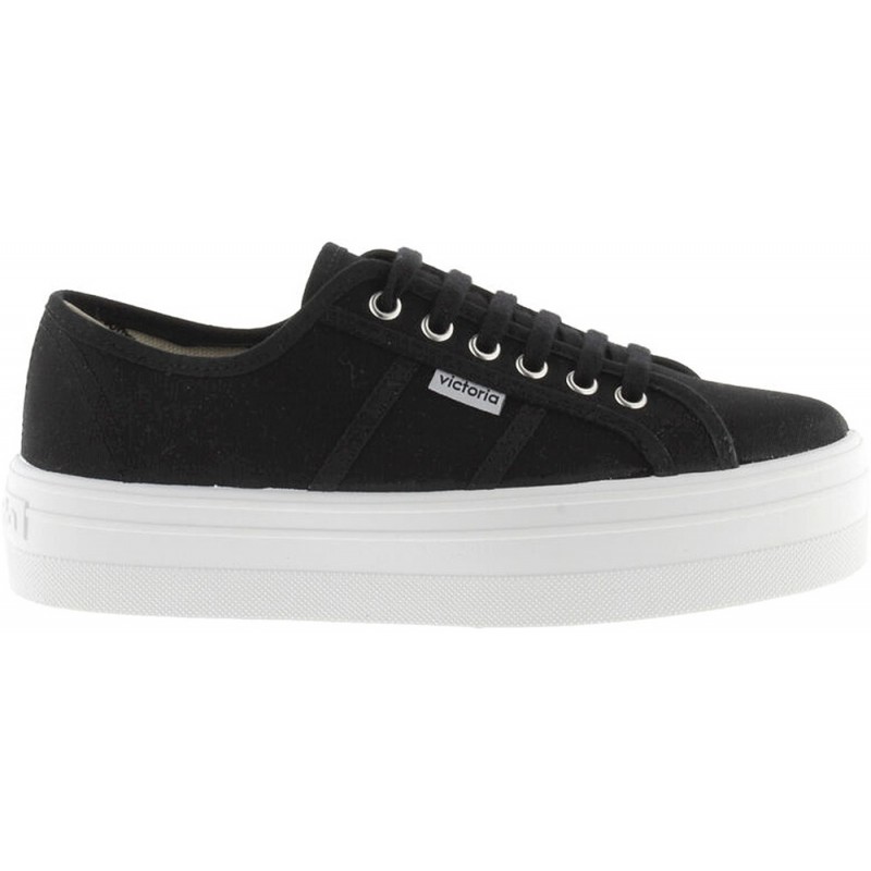 BASKETS EN TOILE VICTORIA POUR FEMMES 109200 NEGRO