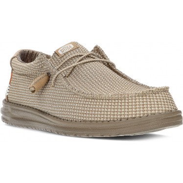 CHAUSSURES DE SPORT EN MAILLE DUDE WALLY 40403 TAN