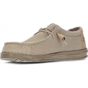 CHAUSSURES DE SPORT EN MAILLE DUDE WALLY 40403 TAN