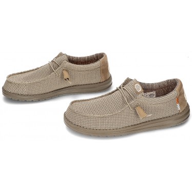 CHAUSSURES DE SPORT EN MAILLE DUDE WALLY 40403 TAN
