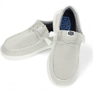 CHAUSSURES DE SPORT EN MAILLE DUDE WALLY 40403 WHITE