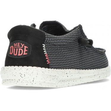 CHAUSSURES DE SPORT EN MAILLE DUDE WALLY 40403 NEGRO