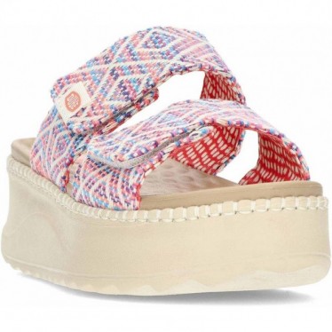 Sandales pour femmes HEYDUDE Delray Slide Surf Baja 43210 BLUE_PINK_MULTI