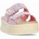 Sandales pour femmes HEYDUDE Delray Slide Surf Baja 43210 BLUE_PINK_MULTI