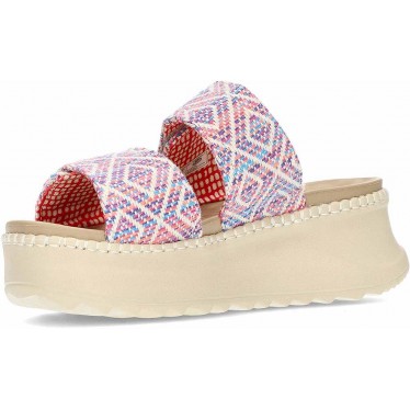 Sandales pour femmes HEYDUDE Delray Slide Surf Baja 43210 BLUE_PINK_MULTI