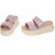 Sandales pour femmes HEYDUDE Delray Slide Surf Baja 43210 BLUE_PINK_MULTI