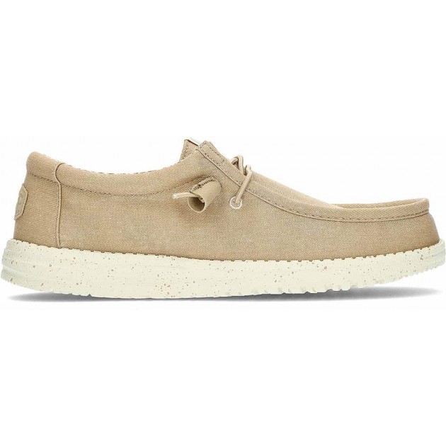 Mocassins à lacets en toile extensible HEYDUDE HD40700 TAN Mocassins à lacets en toile extensible HEYDUDE HD40700 TAN