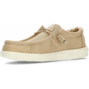 Mocassins à lacets en toile extensible HEYDUDE HD40700 TAN