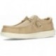 Mocassins à lacets en toile extensible HEYDUDE HD40700 TAN