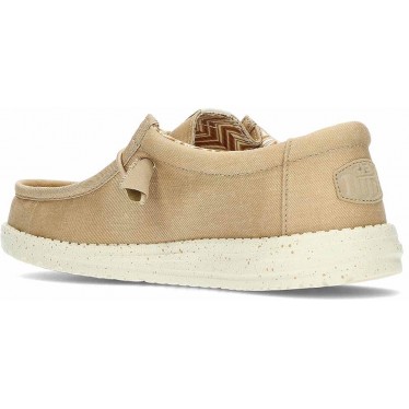 Mocassins à lacets en toile extensible HEYDUDE HD40700 TAN