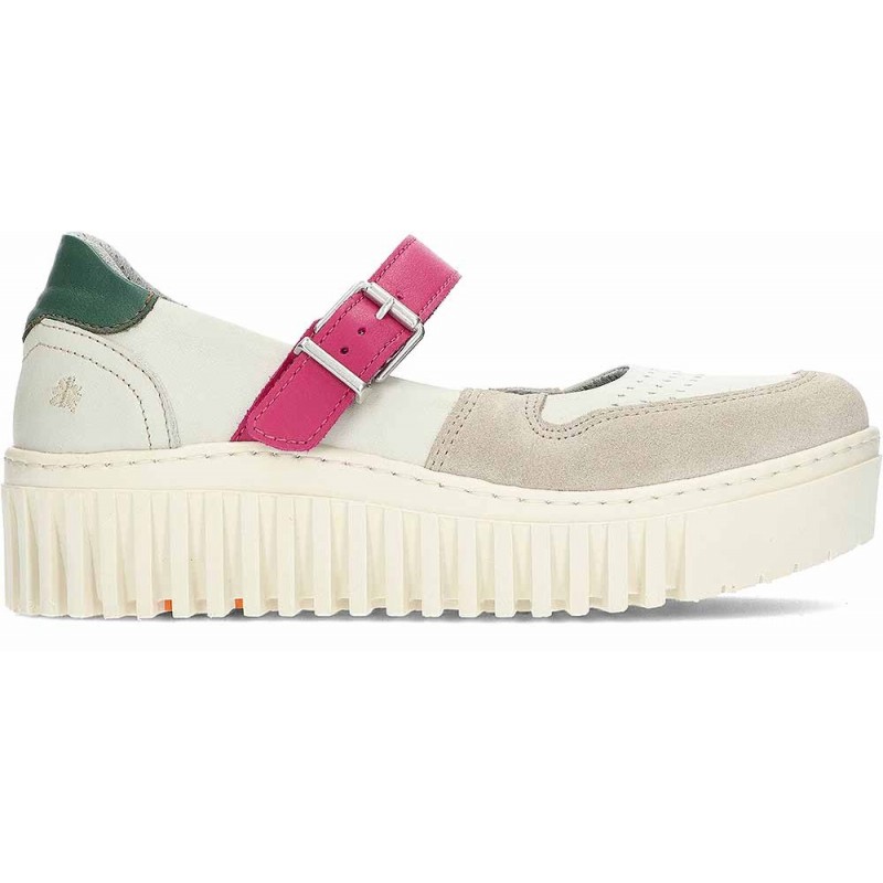 Ballerines à plateforme pour femmes ART Brighton 1515 CREAM_FUXIA