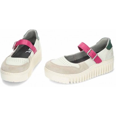 Ballerines à plateforme pour femmes ART Brighton 1515 CREAM_FUXIA