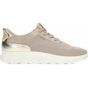 Baskets femme GEOX Spherica Plus D557MA TAUPE_GOLD