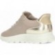 Baskets femme GEOX Spherica Plus D557MA TAUPE_GOLD