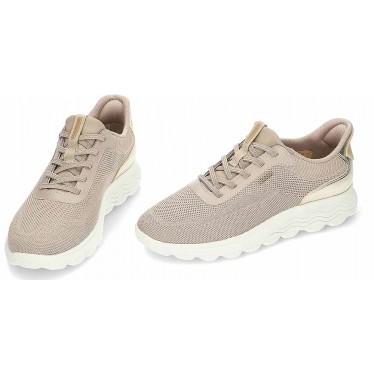 Baskets femme GEOX Spherica Plus D557MA TAUPE_GOLD