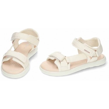 Sandales GEOX Puffypop J55MSC pour fille IVORY