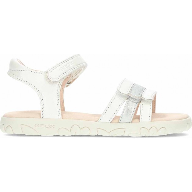 Sandales GEOX Haiti J458ZD pour fille WHITE_SILVER Sandales GEOX Haiti J458ZD pour fille WHITE_SILVER
