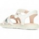 Sandales GEOX Haiti J458ZD pour fille WHITE_SILVER