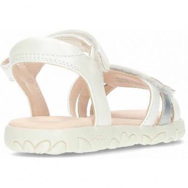 Sandales GEOX Haiti J458ZD pour fille WHITE_SILVER