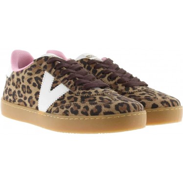 Chaussure de sport en daim imprimé pour femme Victoria 1126205 LEOPARDO