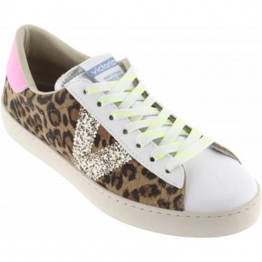 Baskets en daim à imprimé animal pour femme Victoria 1126214 LEOPARDO