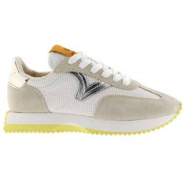 Baskets en nylon et métal pour femme Victoria 1134112 Cosmos BEIGE
