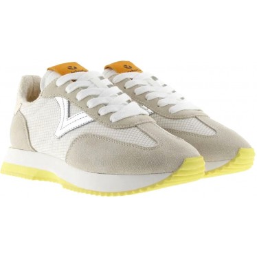 Baskets en nylon et métal pour femme Victoria 1134112 Cosmos BEIGE