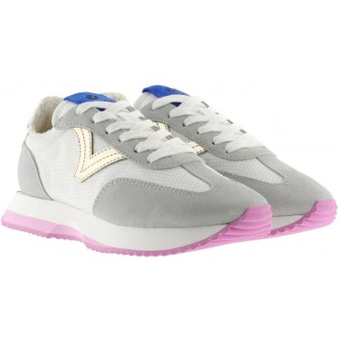 Baskets en nylon et métal pour femme Victoria 1134112 Cosmos GRIS
