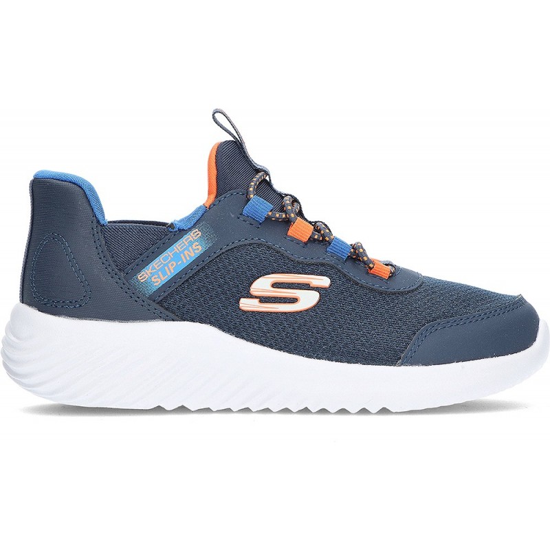 Baskets Skechers Slip-ins Bounder Brisk pour garçons 403822L NAVY_BLUE