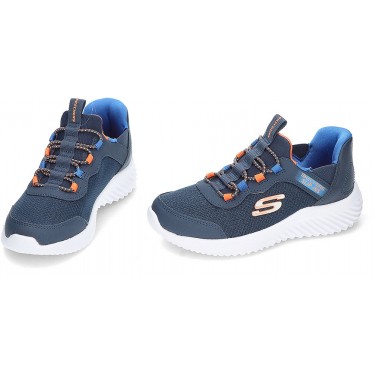 Baskets Skechers Slip-ins Bounder Brisk pour garçons 403822L NAVY_BLUE