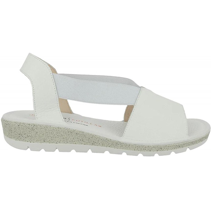 SANDALES DOCTEUR CUTILLAS 35313 ÉLASTIQUE BLANCO