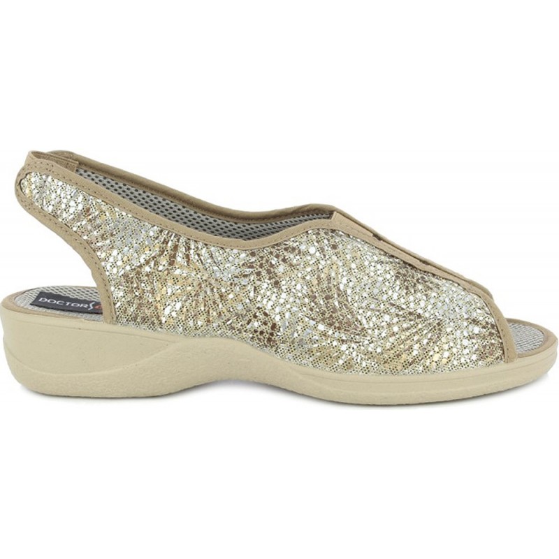 Sandale orthopédique Doctor Cutillas 21795 Élastiques BEIG