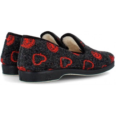 PANTOUFLES COEURS DOCTEUR CUTILLAS 332 NEGRO