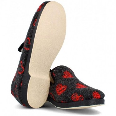 PANTOUFLES COEURS DOCTEUR CUTILLAS 332 NEGRO