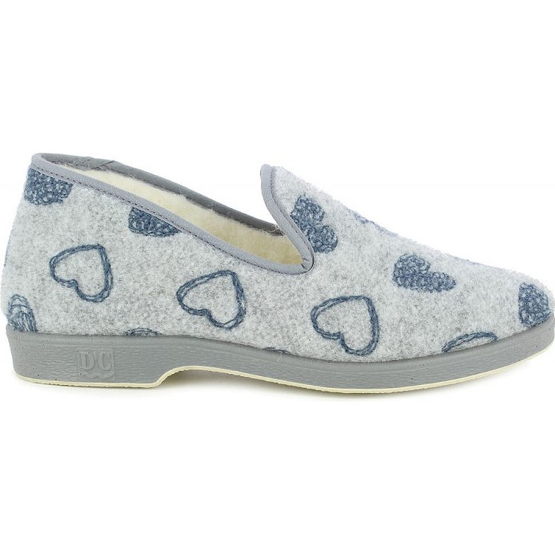 PANTOUFLES COEURS DOCTEUR CUTILLAS 332 GRIS