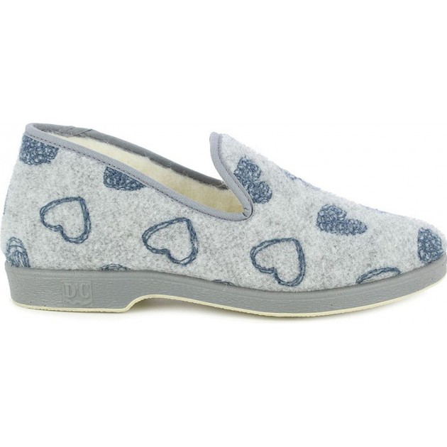 PANTOUFLES COEURS DOCTEUR CUTILLAS 332 GRIS PANTOUFLES COEURS DOCTEUR CUTILLAS 332 GRIS