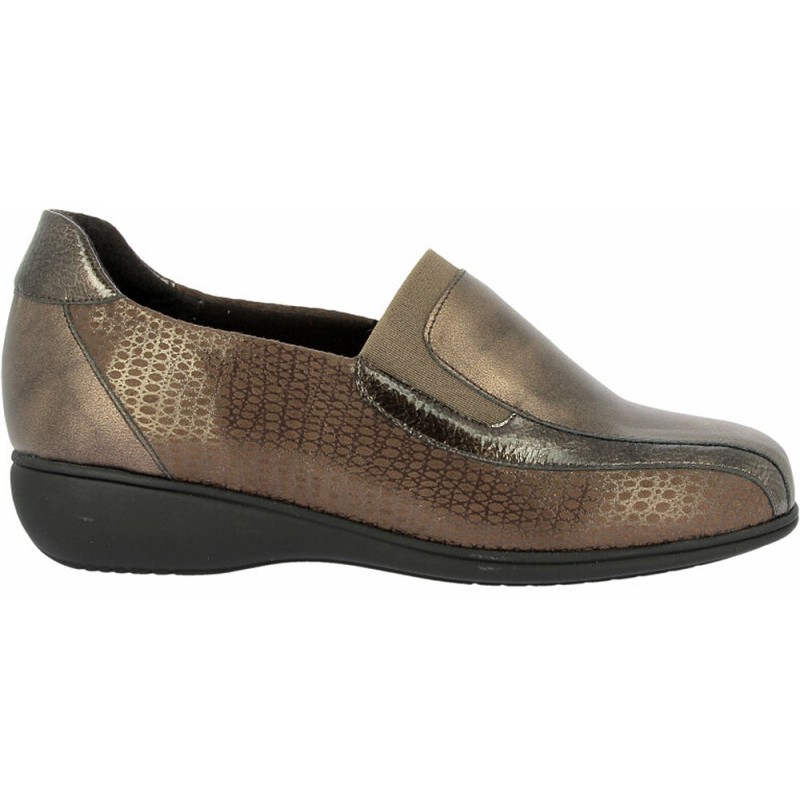 Mocassins femme Doctor Cutillas 53577 Imprimé métallisé MARRON