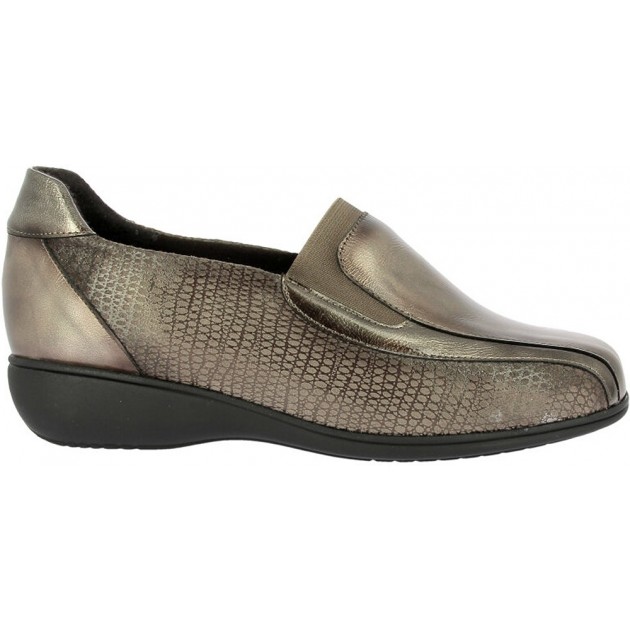 Mocassins femme Doctor Cutillas 53577 Imprimé métallisé ANTRACITA