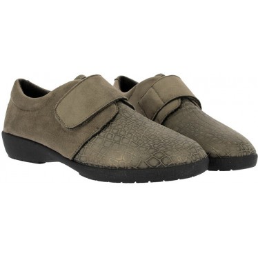 Baskets femme Doctor Cutillas 41617 Auto-adhérentes TAUPE