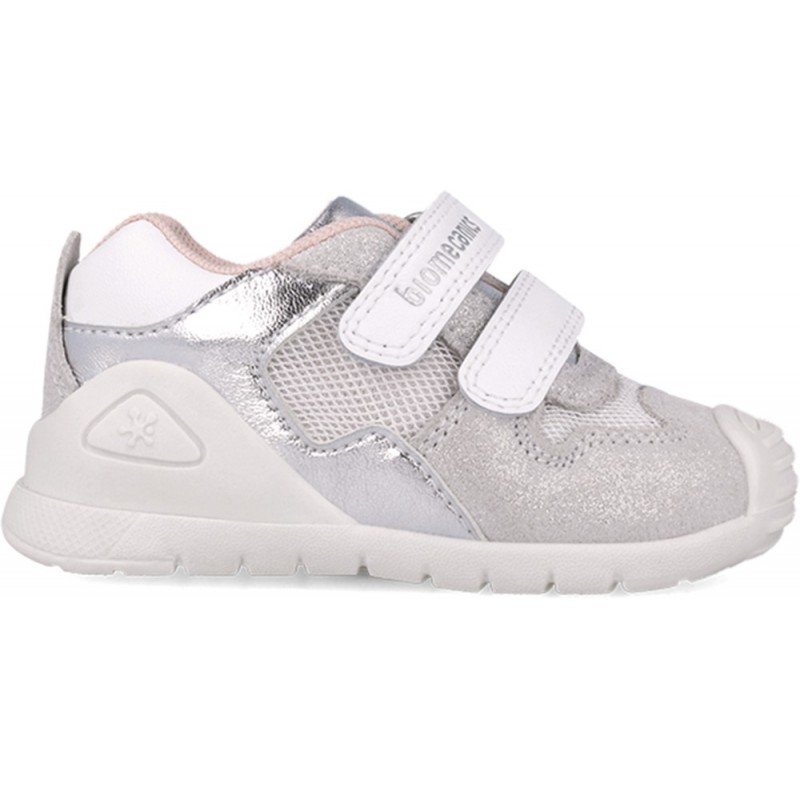 Baskets urbaines pour femmes Biomecanics 252120 BLANCO_PLATA_C313