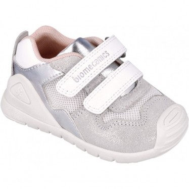 Baskets urbaines pour femmes Biomecanics 252120 BLANCO_PLATA_C313