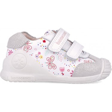 Chaussures de sport pour fille Biomecanics 252100 à imprimé papillon BLANCO_B050