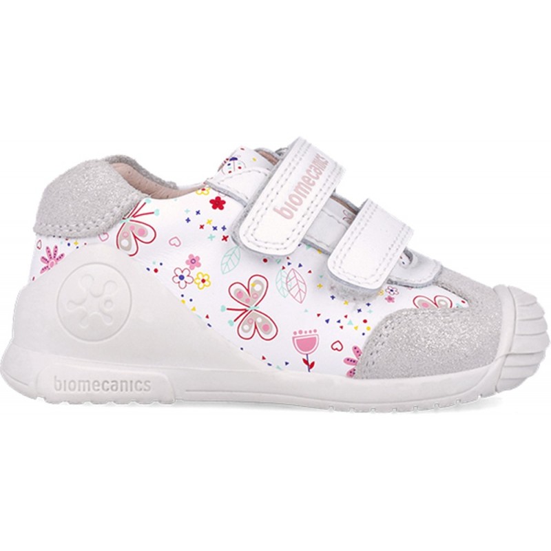 Chaussures de sport pour fille Biomecanics 252100 à imprimé papillon BLANCO_B050